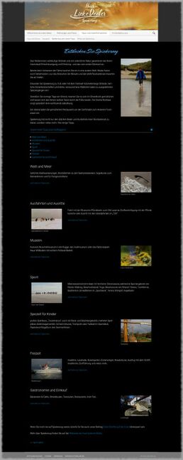 Webseite in dunkler Darstellung Webseite in dunkler Darstellung